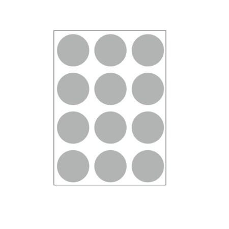 1-1/4 Color Coding Dots Gray - Sheet Form